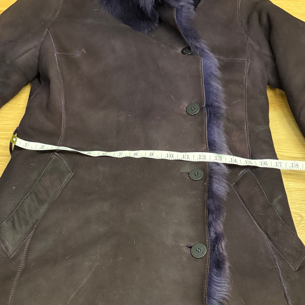 Burberry Plum and Purple Shearling Sheepskin Coat - Picture 8 of 15